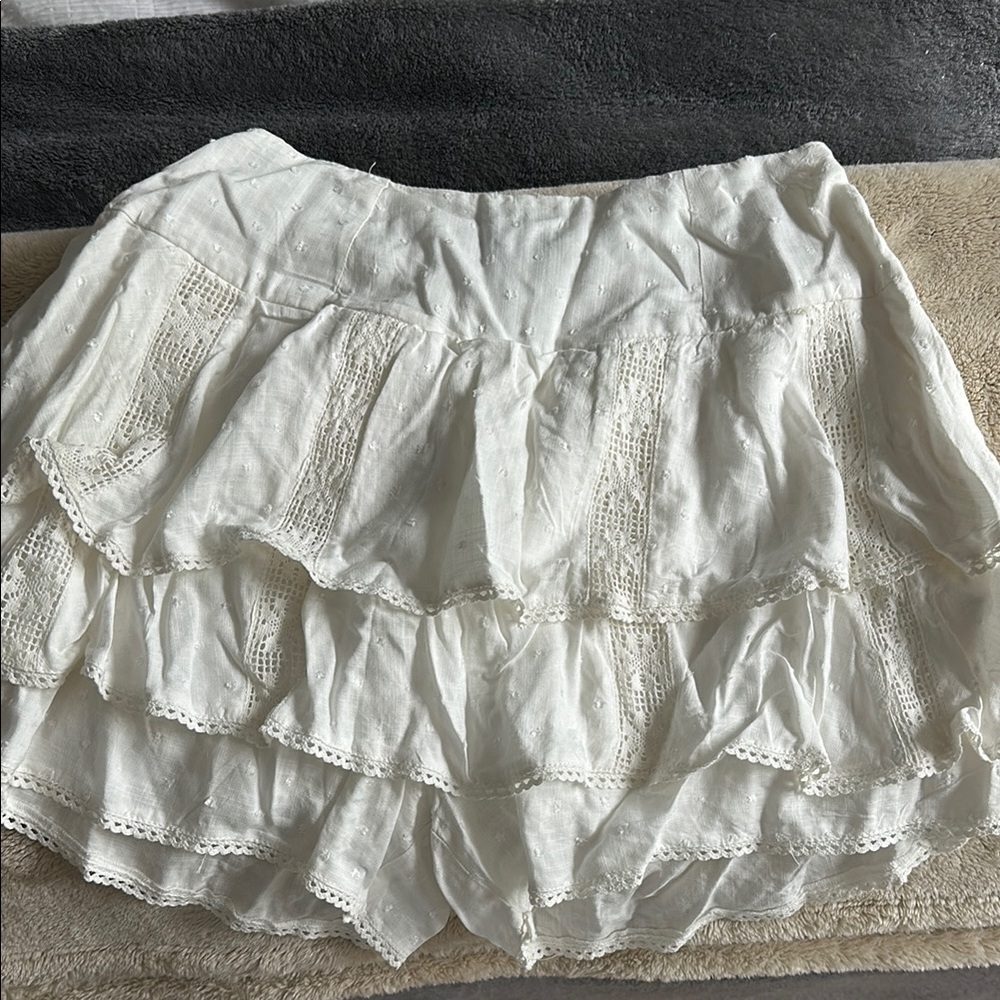 Princess Polly White Layered Skirt